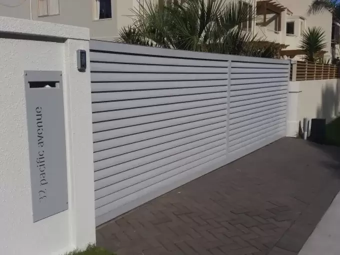 White Security Gate